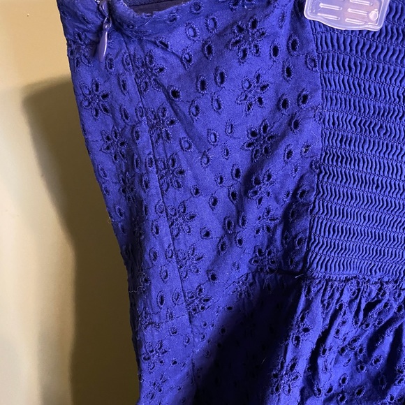 Old Navy Womens Dress Blue Sleeveless Casual Solid Cotton Lace size 14 - Picture 4 of 7